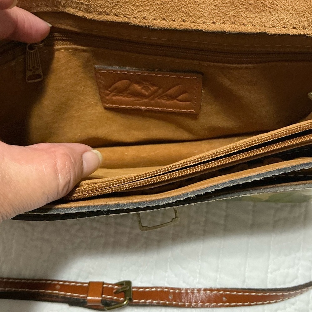 EUC Patricia Nash Leather Spring Lily Crossbody Bag - Picture 12 of 16